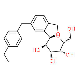 ChemSpider 2D Image | (1S,3'R,4'S,5'R,6'R)-6-(4-Ethylbenzyl)-6'-(hydroxymethyl)-3',4',5',6'-tetrahydro-3H-spiro[2-benzofuran-1,2'-pyran]-3',4',5'-triol | C22H26O6