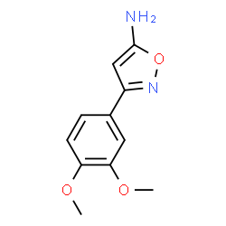 ChemSpider 2D Image | 3-(3,4-Dimethoxyphenyl)-1,2-oxazol-5-amine | C11H12N2O3