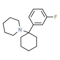 ChemSpider 2D Image | 1-[1-(3-Fluorophenyl)cyclohexyl]piperidine | C17H24FN