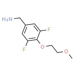ChemSpider 2D Image | 1-[3,5-Difluoro-4-(2-methoxyethoxy)phenyl]methanamine | C10H13F2NO2