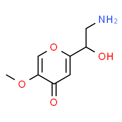 ChemSpider 2D Image | 2-(2-Amino-1-hydroxyethyl)-5-methoxy-4H-pyran-4-one | C8H11NO4