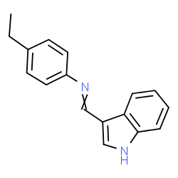 ChemSpider 2D Image | N-(4-Ethylphenyl)-1-(1H-indol-3-yl)methanimine | C17H16N2