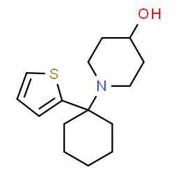 ChemSpider 2D Image | 1-[1-(2-Thienyl)cyclohexyl]-4-piperidinol | C15H23NOS