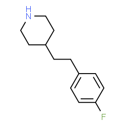 ChemSpider 2D Image | 4-[2-(4-Fluorophenyl)ethyl]piperidine | C13H18FN