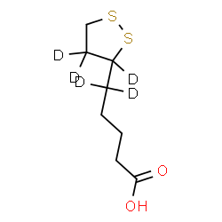 ChemSpider 2D Image | 5-[(3,4,4-~2~H_3_)-1,2-Dithiolan-3-yl](5,5-~2~H_2_)pentanoic acid | C8H9D5O2S2