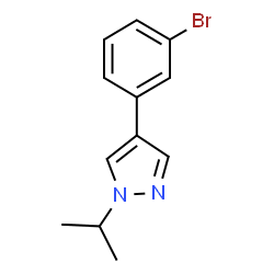 ChemSpider 2D Image | 4-(3-Bromophenyl)-1-isopropyl-1H-pyrazole | C12H13BrN2