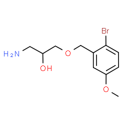 ChemSpider 2D Image | 1-Amino-3-[(2-bromo-5-methoxybenzyl)oxy]-2-propanol | C11H16BrNO3