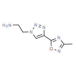 ChemSpider 2D Image | 2-[4-(3-Methyl-1,2,4-oxadiazol-5-yl)-1H-1,2,3-triazol-1-yl]ethanamine | C7H10N6O