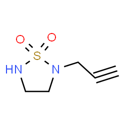 ChemSpider 2D Image | 2-(2-Propyn-1-yl)-1,2,5-thiadiazolidine 1,1-dioxide | C5H8N2O2S