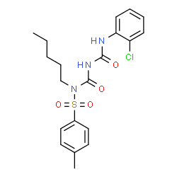 ChemSpider 2D Image | N-{[(2-Chlorophenyl)carbamoyl]carbamoyl}-4-methyl-N-pentylbenzenesulfonamide | C20H24ClN3O4S