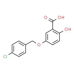 ChemSpider 2D Image | 5-[(4-Chlorobenzyl)oxy]-2-hydroxybenzoic acid | C14H11ClO4