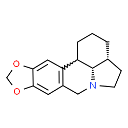 ChemSpider 2D Image | (3aR,12cS)-2,3,3a,4,5,7,12b,12c-Octahydro-1H-[1,3]dioxolo[4,5-j]pyrrolo[3,2,1-de]phenanthridine | C16H19NO2