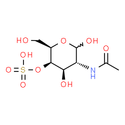 ChemSpider 2D Image | 2-Acetamido-2-deoxy-4-O-sulfo-D-galactopyranose | C8H15NO9S