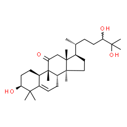 ChemSpider 2D Image | (1S,4R,9beta)-1,24,25-Trihydroxy-9,10,14-trimethyl-4,9-cyclo-9,10-secocholest-5-en-11-one | C30H50O4