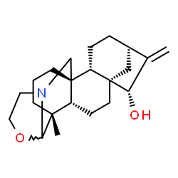ChemSpider 2D Image | (1R,2S,7S,8R,11S,12R)-12-Methyl-6-methylene-14-oxa-17-azahexacyclo[10.6.3.1~5,8~.0~1,11~.0~2,8~.0~13,17~]docosan-7-ol | C22H33NO2