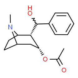ChemSpider 2D Image | (2R,3R)-2-[Hydroxy(phenyl)methyl]-8-methyl-8-azabicyclo[3.2.1]oct-3-yl acetate | C17H23NO3