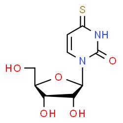 ChemSpider 2D Image | 1-(beta-D-Ribofuranosyl)-4-thioxo-3,4-dihydro-2(1H)-pyrimidinone | C9H12N2O5S