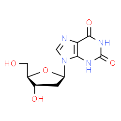 ChemSpider 2D Image | 2'-Deoxy-2,3-dihydroxanthosine | C10H12N4O5