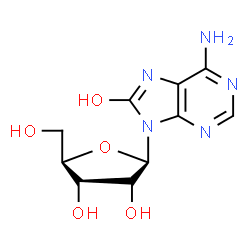 ChemSpider 2D Image | 8-Hydroxyadenosine | C10H13N5O5