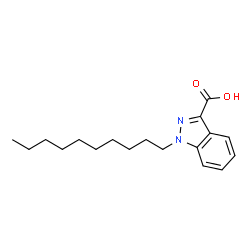 ChemSpider 2D Image | 1-Decyl-1H-indazole-3-carboxylic acid | C18H26N2O2