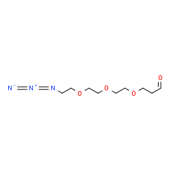 ChemSpider 2D Image | 3-{2-[2-(2-Azidoethoxy)ethoxy]ethoxy}propanal | C9H17N3O4