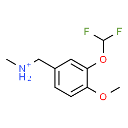 ChemSpider 2D Image | [3-(Difluoromethoxy)-4-methoxyphenyl]-N-methylmethanaminium | C10H14F2NO2