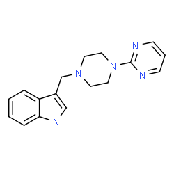 ChemSpider 2D Image | 3-{[4-(2-Pyrimidinyl)-1-piperazinyl]methyl}-1H-indole | C17H19N5