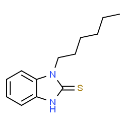 ChemSpider 2D Image | 1-Hexyl-1H-benzoimidazole-2-thiol | C13H18N2S