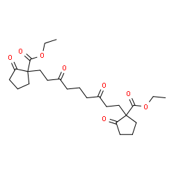 ChemSpider 2D Image | Diethyl 1,1'-(3,7-dioxo-1,9-nonanediyl)bis(2-oxocyclopentanecarboxylate) | C25H36O8