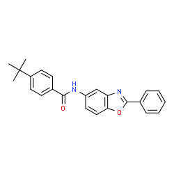ChemSpider 2D Image | 4-(2-Methyl-2-propanyl)-N-(2-phenyl-1,3-benzoxazol-5-yl)benzamide | C24H22N2O2