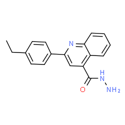 ChemSpider 2D Image | 2-(4-Ethylphenyl)-4-quinolinecarbohydrazide | C18H17N3O