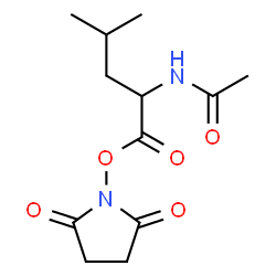 ChemSpider 2D Image | 2,5-Dioxo-1-pyrrolidinyl N-acetylleucinate | C12H18N2O5