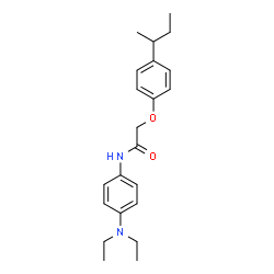 ChemSpider 2D Image | 2-(4-sec-Butylphenoxy)-N-[4-(diethylamino)phenyl]acetamide | C22H30N2O2