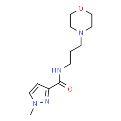 ChemSpider 2D Image | 1-Methyl-N-[3-(4-morpholinyl)propyl]-1H-pyrazole-3-carboxamide | C12H20N4O2