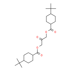 ChemSpider 2D Image | 2-Oxo-1,3-propanediyl bis[4-(2-methyl-2-propanyl)cyclohexanecarboxylate] | C25H42O5