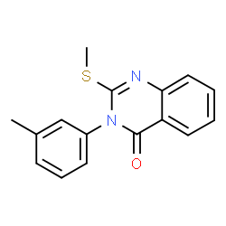 ChemSpider 2D Image | 2-(Methylthio)-3-(m-tolyl)quinazolin-4(3H)-one | C16H14N2OS