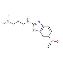 ChemSpider 2D Image | N,N-Dimethyl-N'-(6-nitro-1,3-benzoxazol-2-yl)-1,3-propanediamine | C12H16N4O3