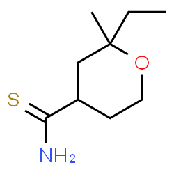 ChemSpider 2D Image | 2-Ethyl-2-methyltetrahydro-2H-pyran-4-carbothioamide | C9H17NOS