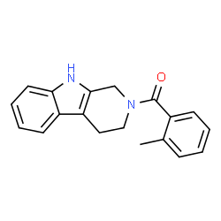 ChemSpider 2D Image | (2-Methylphenyl)(1,3,4,9-tetrahydro-2H-beta-carbolin-2-yl)methanone | C19H18N2O