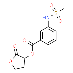 ChemSpider 2D Image | 2-Oxotetrahydro-3-furanyl 3-[(methylsulfonyl)amino]benzoate | C12H13NO6S