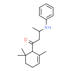 ChemSpider 2D Image | 3-Anilino-1-(2,6,6-trimethyl-2-cyclohexen-1-yl)-1-butanone | C19H27NO