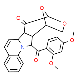 ChemSpider 2D Image | 3-(2,4-Dimethoxybenzoyl)-17,19-dioxa-4-azapentacyclo[14.2.1.0~2,14~.0~4,13~.0~5,10~]nonadeca-5,7,9,11-tetraen-15-one | C25H23NO6