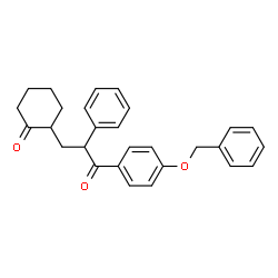 ChemSpider 2D Image | 2-{3-[4-(Benzyloxy)phenyl]-3-oxo-2-phenylpropyl}cyclohexanone | C28H28O3