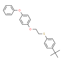 ChemSpider 2D Image | 1-(2-Methyl-2-propanyl)-4-{[2-(4-phenoxyphenoxy)ethyl]sulfanyl}benzene | C24H26O2S