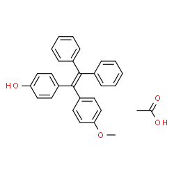 ChemSpider 2D Image | 4-[1-(4-Methoxyphenyl)-2,2-diphenylvinyl]phenol - acetic acid (1:1) | C29H26O4