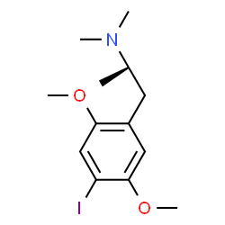 ChemSpider 2D Image | (2R)-1-(4-Iodo-2,5-dimethoxyphenyl)-N,N-dimethyl-2-propanamine | C13H20INO2