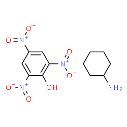 ChemSpider 2D Image | 2,4,6-Trinitrophenol - cyclohexanamine (1:1) | C12H16N4O7