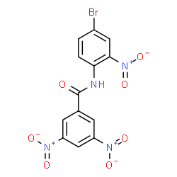 ChemSpider 2D Image | N-(4-Bromo-2-nitrophenyl)-3,5-dinitrobenzamide | C13H7BrN4O7