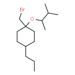 ChemSpider 2D Image | 1-(Bromomethyl)-1-[(3-methyl-2-butanyl)oxy]-4-propylcyclohexane | C15H29BrO