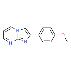 ChemSpider 2D Image | 2-(4-Methoxyphenyl)imidazo[1,2-a]pyrimidine | C13H11N3O